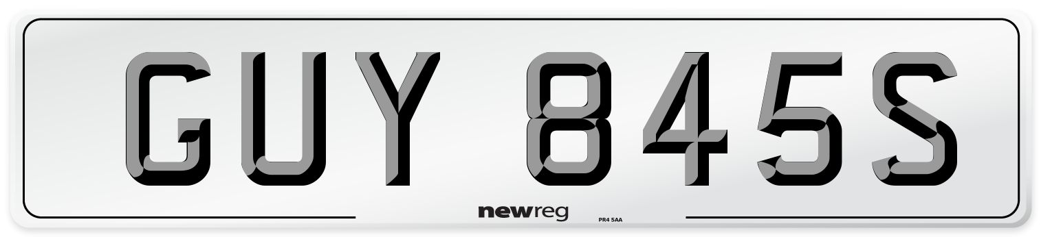 GUY 845S Number Plate from New Reg